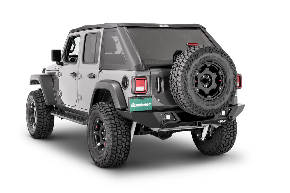 ~(9 lbs. 18X8X8)~ JL Rear License Plate Relocation Kit Black Powder Coated 2018-20xx Jeep JL Wrangler