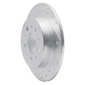 DFC 95-97 Volvo 960 Rear Left Drilled & Slotted Silver Brake Rotor