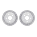 R1 16-25 Honda Civic Rear Drilled & Slotted Carbon Coated Brake Rotor Set