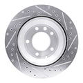 DFC 03-18 Audi Q7 Rear Left Drilled & Slotted Silver Brake Rotor
