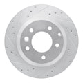 DFC 03-18 Audi Q7 Rear Left Drilled & Slotted Silver Brake Rotor