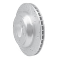 DFC 03-18 Audi Q7 Rear Right Drilled & Slotted Silver Brake Rotor