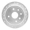R1 Concepts Brake Rotor Drilled and Slotted Silver Fits Chevrolet Optra