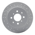 R1 01-05 Acura El Rear Right Drilled & Slotted Geoperformance Rotor