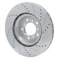 R1 Concepts Brake Rotor Drilled and Slotted Silver Fits BMW M3