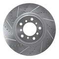 R1 2001-2006 BMW M3 Right Front Drilled & Slotted Silver Brake Rotor
