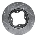 R1 90-97 Acura CL Front Right Drilled & Slotted Silver Brake Rotor