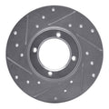 DFC 80-83 Subaru Brat Front Left Drilled & Slotted Silver Brake Rotor
