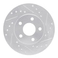 R1 82-84 Buick SKYHAWK Front Right Drilled & Slotted Silver Brake Rotor
