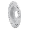 R1 04-09 Kia Spectra Rear Right Drilled & Slotted Geoperformance Rotor