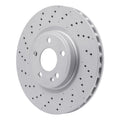 R1 Concepts Hi-Carbon Alloy GEOMET Coated Rotor - Drilled Fits Infiniti QX30
