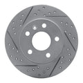 R1 02-08 Chevrolet Zafira (Mexico) Rear Left Drilled & Slotted Geoperformance Rotor