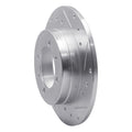 DFC 88-93 Dodge Colt Rear Right Drilled & Slotted Silver Brake Rotor
