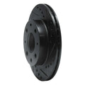 R1 84-06 Honda CRX Front Right Drilled & Slotted Black Brake Rotor