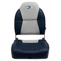 WISE 8WD640 LUND STYLE CONTOURED HIGH BACK BOAT SEAT GREY / NAVY