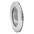 R1 89-94 Suzuki SWIFT Front Right Drilled & Slotted Silver Brake Rotor