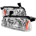 2 PIECE EURO HEADLIGHTS - CHROME