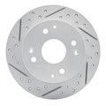 R1 98-02 Acura Cl Rear Left Drilled & Slotted Geoperformance Rotor