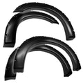 9907 F250/F350 SUPER DUTY PAINTABLE SMOOTH MATTE BLK POCKET STYLE FENDER FLARE SET4 PIECE