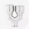 MBRP Universal T304 SS Dual Tip 4in OD/2.5in Inlet