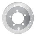 R1 Concepts Brake Rotor Drilled and Slotted Silver Fits Mitsubishi Diamante