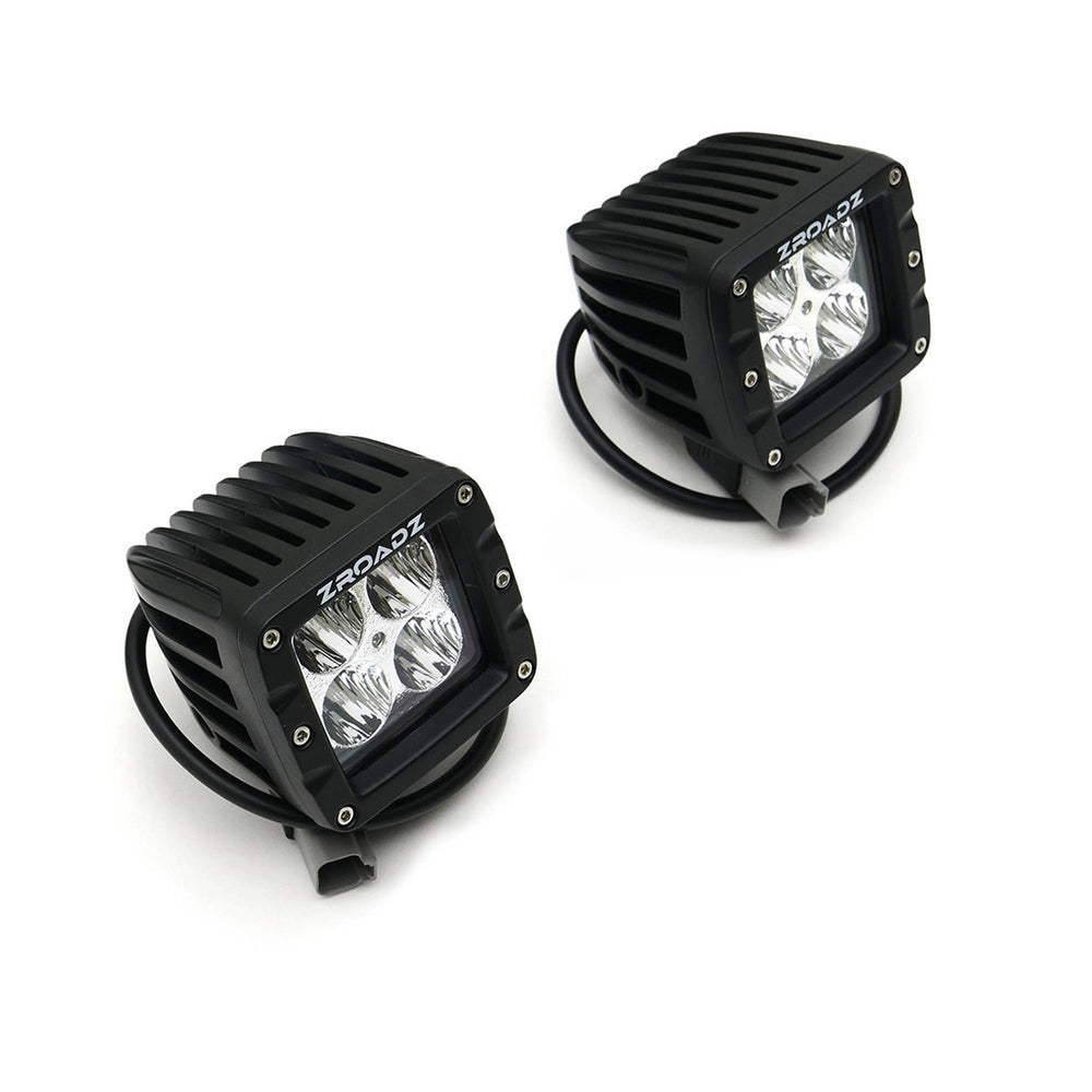 ~(5 lbs. 16X9X7)~ 2015-2017 CHEVROLET COLORADO: Hood Hinges LED Light Bar Mounts - By A Pillar - for mounting Two 3 IN Zroadz Cube Pod Work Lights or Similar Style Light - Bolts On to Hood Hinges - Easy Install
