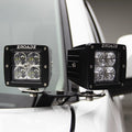 ~(4 lbs. 18X8X3)~ 2016-2017 TOYOTA TACOMA: Hood Hinges LED Light Bar Mounts - By A Pillar - for mounting Two 3 IN Zroadz Cube Pod Work Lights or Similar Style Light - Bolts On to Hood Hinges - Easy Install