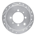 R1 Concepts Brake Rotor Drilled and Slotted Silver Fits Hyundai Sonata