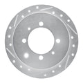 DFC 91-93 Hyundai Sonata Rear Left Drilled & Slotted Silver Brake Rotor