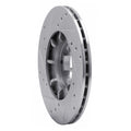 DFC 85-94 Subaru XT Front Right Drilled & Slotted Silver Brake Rotor