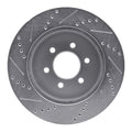 DFC 03-04 Dodge Dakota RWD Front Right Drilled & Slotted Silver Brake Rotor