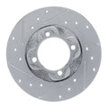 R1 81-85 Mazda GLC Front Left Drilled & Slotted Black Brake Rotor
