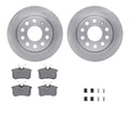 R1 12-19 Audi A3 Rear Brake Rotor Set w/Optimum OE Pads and Hardware