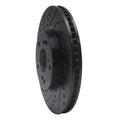 R1 13-22 Honda Accord Coupe Front Left Drilled & Slotted Black Brake Rotor