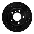 R1 99-08 BMW 325CI (USA/Canada) Front Right Drilled & Slotted Black Brake Rotor
