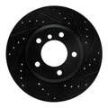 R1 99-08 BMW 325CI (USA/Canada) Front Right Drilled & Slotted Black Brake Rotor