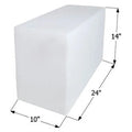 FRESH WATER TANK WT2462 24 X 14 X 10 15 GAL W/ .5IN FITTINGS