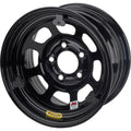 15x8 IMCA Wheel D-Hole Black 5x5 w/ Tabs