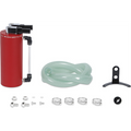 Mishimoto Small Aluminum Oil Catch Can - Wrinkle Red