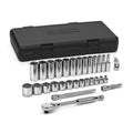 SET SKT STD/DP SAE 3/8DR 12PT