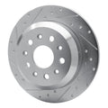 DFC 18-25 Jeep Wrangler Rear Left Drilled & Slotted Silver Brake Rotor
