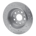 DFC 18-25 Jeep Wrangler Rear Left Drilled & Slotted Silver Brake Rotor