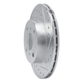 R1 88-92 Geo Prizm Front Right Drilled & Slotted Silver Brake Rotor