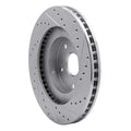 R1 92-97 Subaru SVX Front Left Drilled & Slotted Silver Brake Rotor