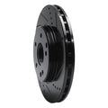 R1 96-15 Mercedes-Benz C280 Front Right Drilled & Slotted Black Brake Rotor