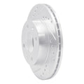 R1 Concepts Brake Rotor Drilled and Slotted Silver Fits Honda Prelude
