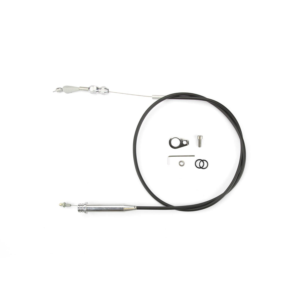 TUNEDPORT HITECH THROTTLE CABLE; FOR GM 700R4; BLACK UNIVERSAL HOUSING;