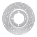 R1 78-83 Dodge CHALLENGER Front Right Drilled & Slotted Silver Brake Rotor