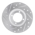 R1 78-83 Dodge CHALLENGER Front Right Drilled & Slotted Silver Brake Rotor