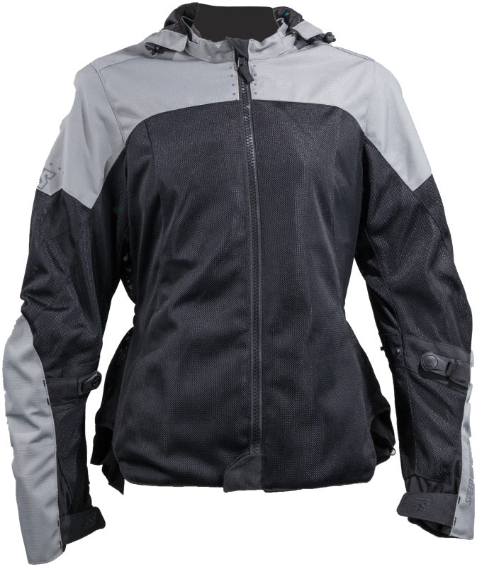 Speed and Strength Starstruck Mesh Jacket Grey/Black Womens - Small